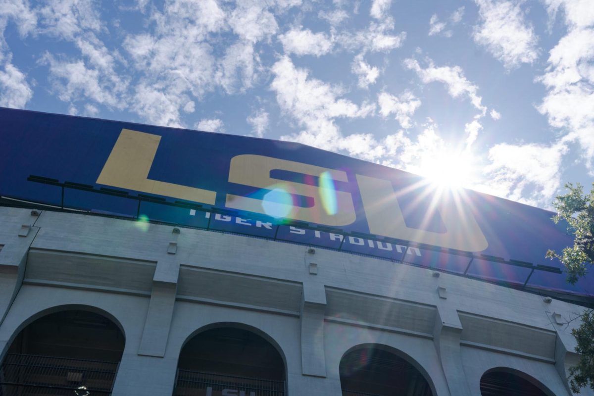 Clouds pass over Tiger Stadium on Monday, March 20, 2023, on LSU’s campus in Baton Rouge, La. 

